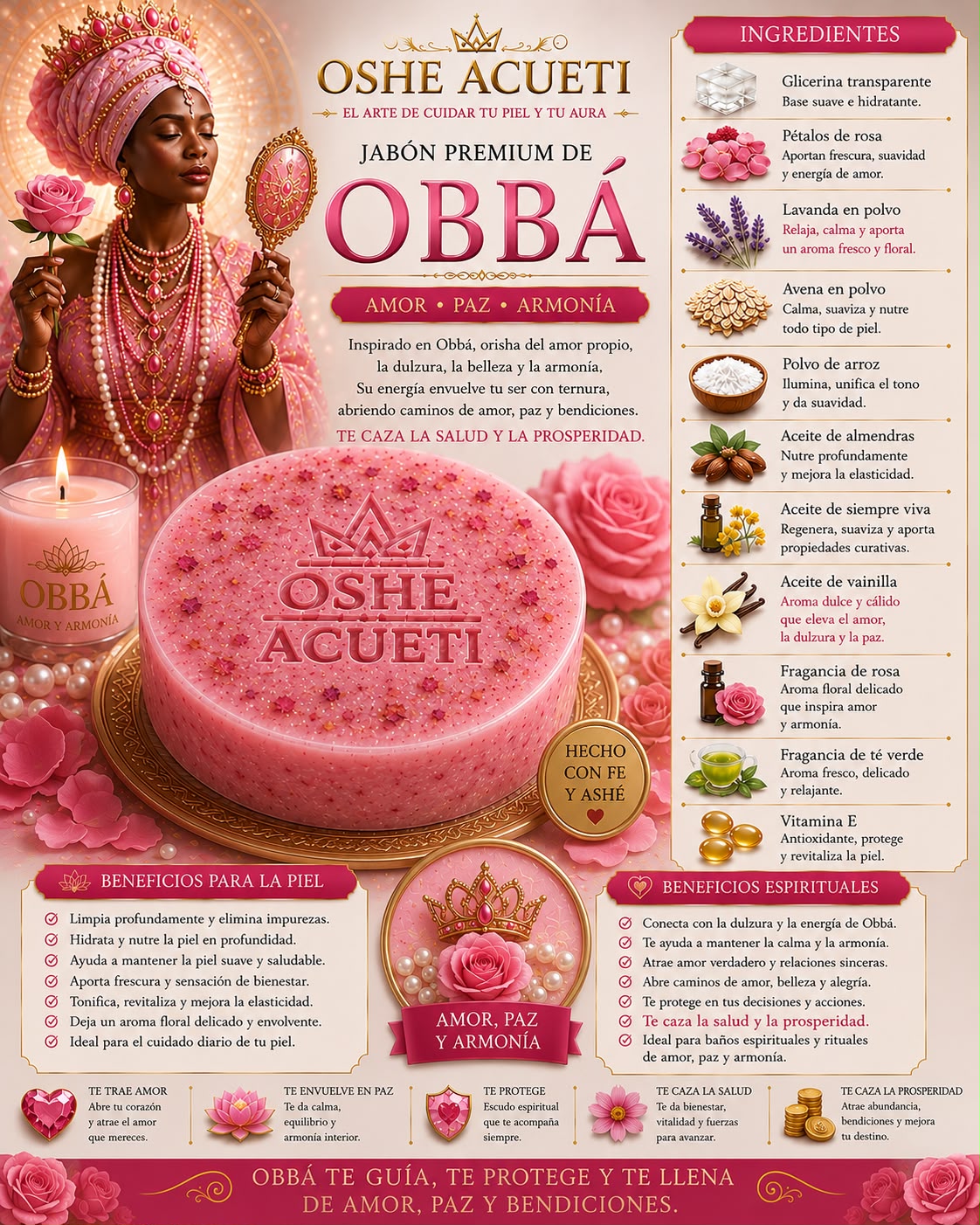Jabon Premium de Obba de OSHE ACUETI