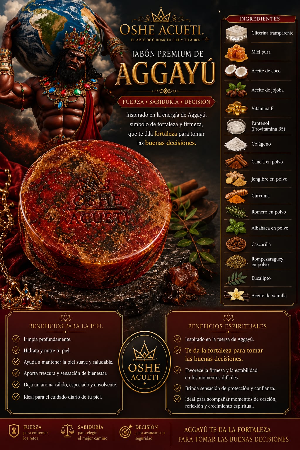 Jabon Premium de Aggayu de OSHE ACUETI