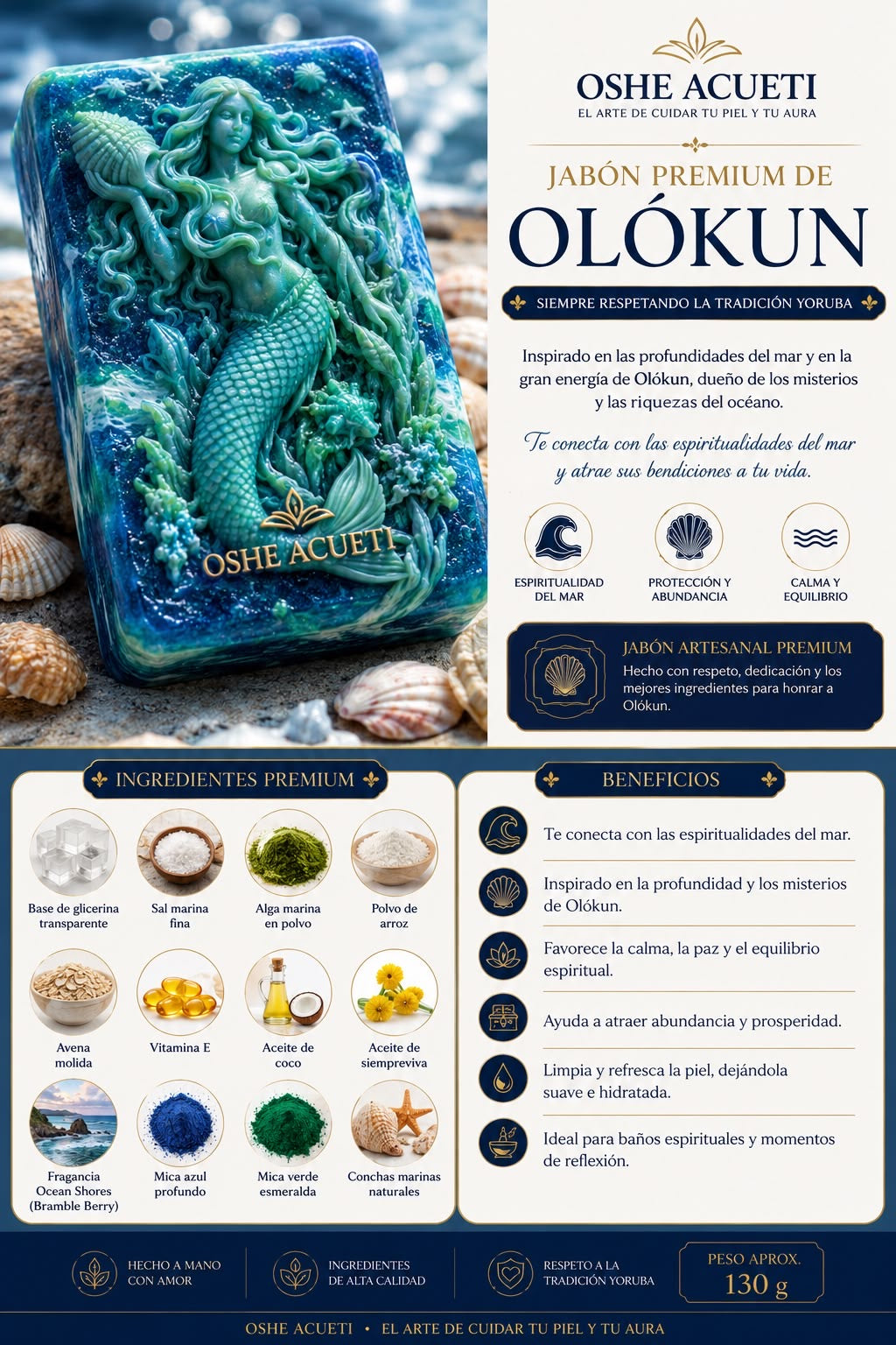 Jabón Premium de Olókun OSHE ACUETI