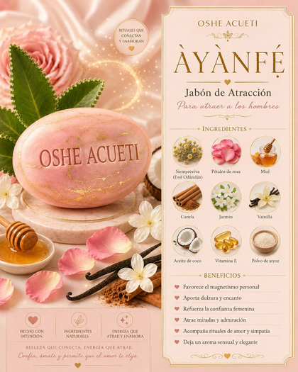 Jabón ÀYÀNFẸ de Atracción – OSHE ACUETI