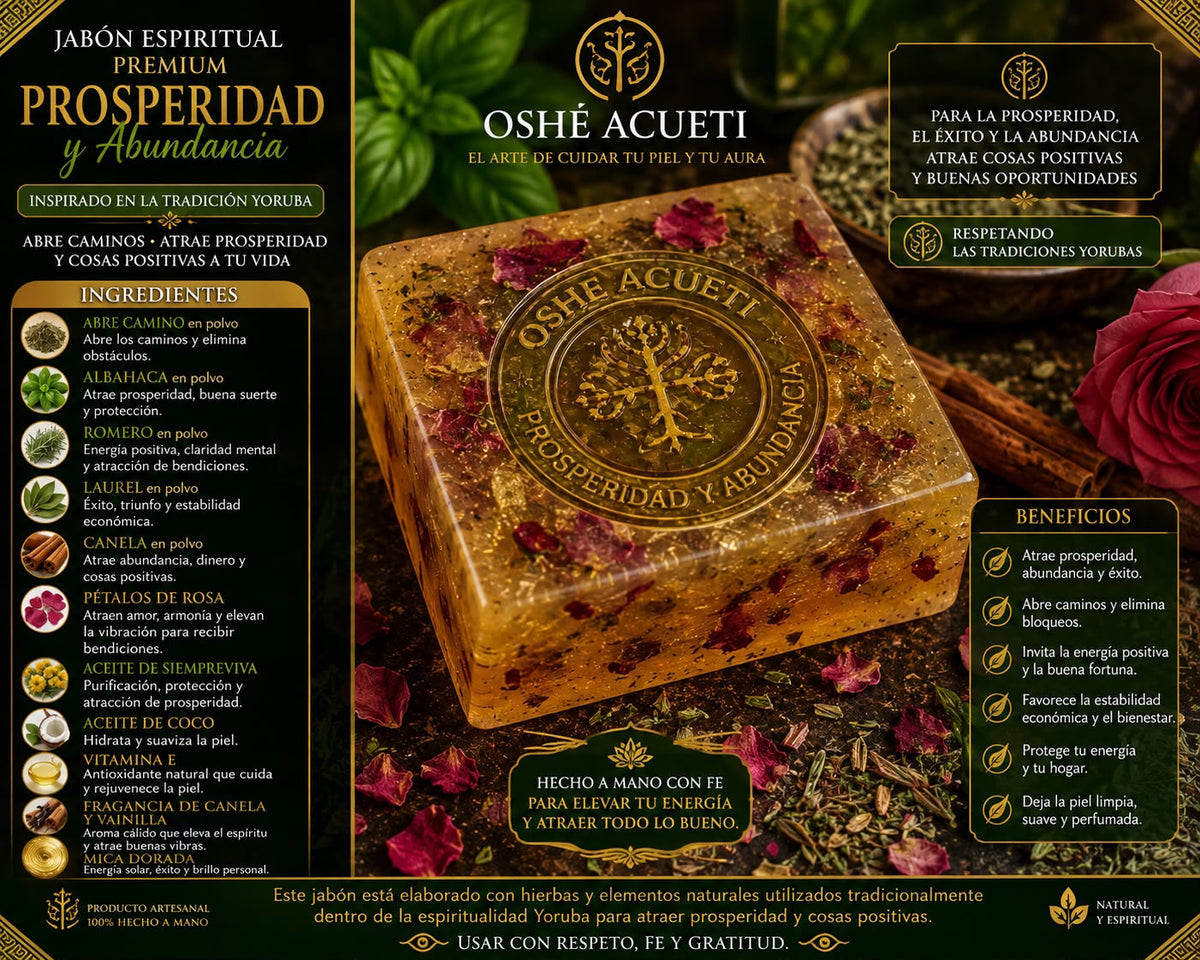 Jabón espiritual premium Prosperidad y Abundancia de OSHE ACUETI